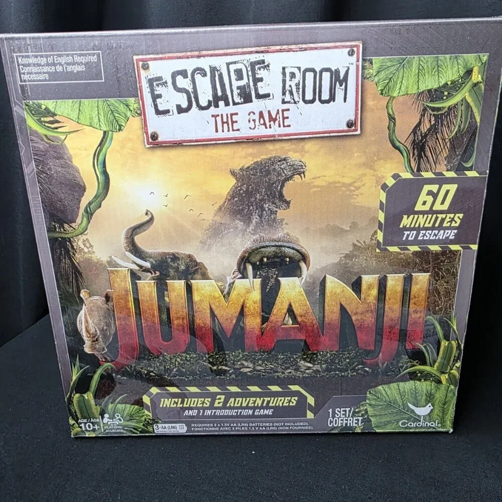 Jumanji Escape Room The Game Family Fun By Cardinal OPEN BOX Works - Picture 1 of 10